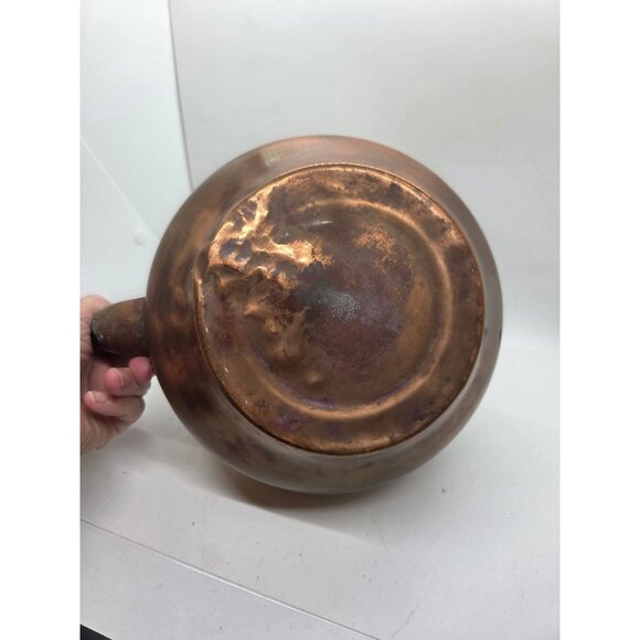 VTG Copper Tea Kettle Wood Handle & Lid Classic Cottage French British - Picture 4 of 8